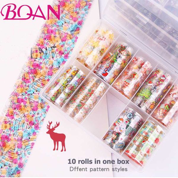 bqan 10 rolls nail foils paper art transfer sticker christmas kit elk santa snowman xmas design adhesive decal diy decoration, Black
bqan 10 rolls nail foils paper art transfer sticker christmas kit elk santa snowman xmas design adhesive decal diy decoration, Black