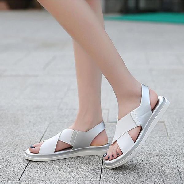 new women summer flat british wind cross strap stretchy flat sandals non slip open toe beach casual shoes, Black
new women summer flat british wind cross strap stretchy flat sandals non slip open toe beach casual shoes, Black