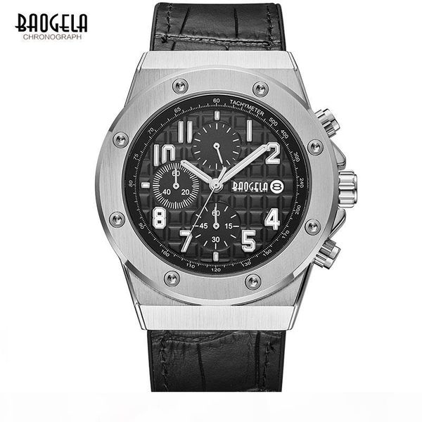 baogela men's chronograph quartz watches leather strap army sports luminous wristwatch for man 3bar waterproof 1805 silver black, Slivery;brown
baogela men's chronograph quartz watches leather strap army sports luminous wristwatch for man 3bar waterproof 1805 silver black, Slivery;brown