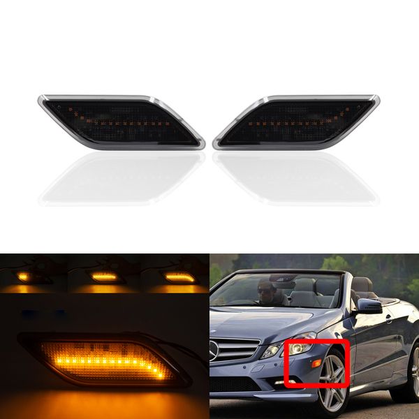 sequential dynamic amber smoked lens led side marker lights for w212 e-class e300 e350 e550 e63 sedan/wagon 2010-2013
sequential dynamic amber smoked lens led side marker lights for w212 e-class e300 e350 e550 e63 sedan/wagon 2010-2013