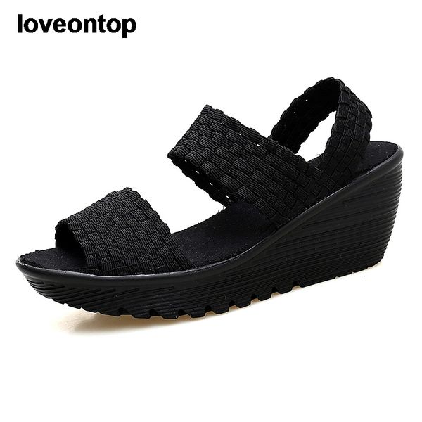 loveonsummer women sandals women's wedges shoes woman ladies sandals female footwear handmade woven nylon large size 42 open, Black
loveonsummer women sandals women's wedges shoes woman ladies sandals female footwear handmade woven nylon large size 42 open, Black