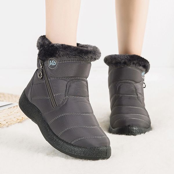 women winter snow boots waterproof plush warm ankle boots non-slip zip slip-on women casual shoes booties female size 35-43, Black
women winter snow boots waterproof plush warm ankle boots non-slip zip slip-on women casual shoes booties female size 35-43, Black