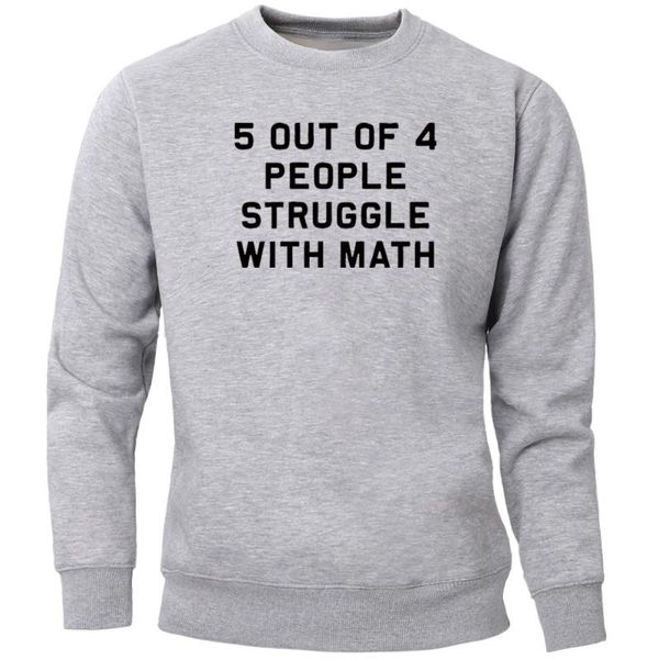 men's hoodies & sweatshirts 5 of 4 people struggle with math funny school teacher teaching humor men crewneck hoodie sportswear, Black 
men's hoodies & sweatshirts 5 of 4 people struggle with math funny school teacher teaching humor men crewneck hoodie sportswear, Black