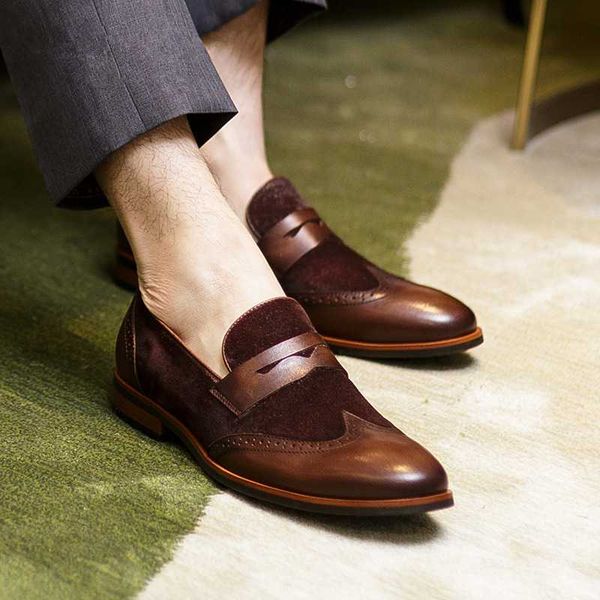 phenkang men formal shoes genuine leather brogues oxford shoes for men dressing wedding men's office slip on male, Black
phenkang men formal shoes genuine leather brogues oxford shoes for men dressing wedding men's office slip on male, Black