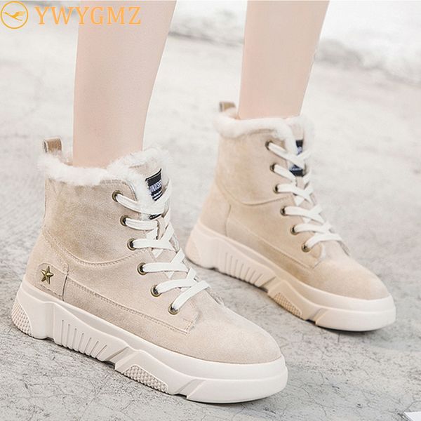 women snow boots flat lace up winter plush platform ladies warm shoes 2020 new flock fur women's suede ankle boots flats female, Black
women snow boots flat lace up winter plush platform ladies warm shoes 2020 new flock fur women's suede ankle boots flats female, Black