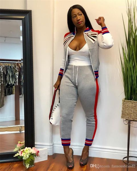 sleeve zipper 2pcs suits casual feamle clothing autumn womens bow cardigan tracksuits crew neck designer long, Gray
sleeve zipper 2pcs suits casual feamle clothing autumn womens bow cardigan tracksuits crew neck designer long, Gray