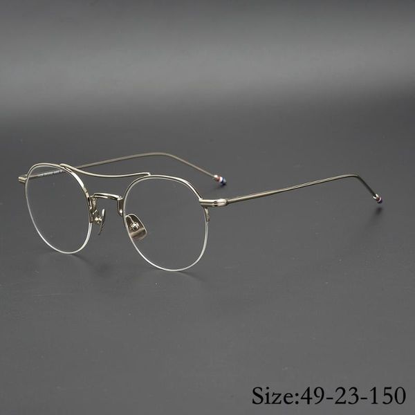 vintage eyeglasses ultralight alloy classical round halfrim frame tb903 literary style women men for prescription lens ship, Black
vintage eyeglasses ultralight alloy classical round halfrim frame tb903 literary style women men for prescription lens ship, Black