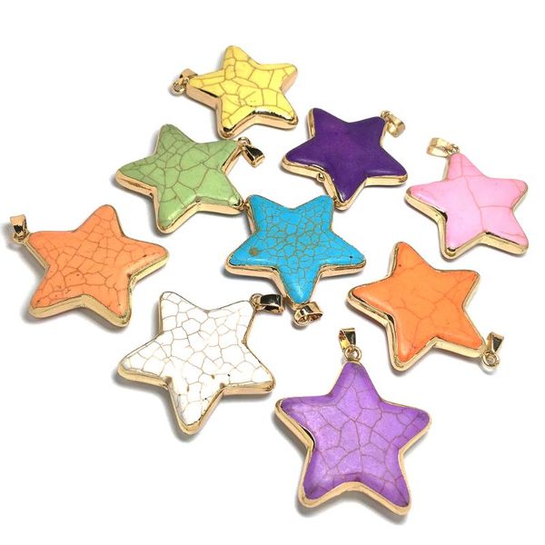 charms 2021 ladies diy pendants for gifts fine multi-point pentagram synthetic turquoises pendant size 40x45mm, Bronze;silver
charms 2021 ladies diy pendants for gifts fine multi-point pentagram synthetic turquoises pendant size 40x45mm, Bronze;silver