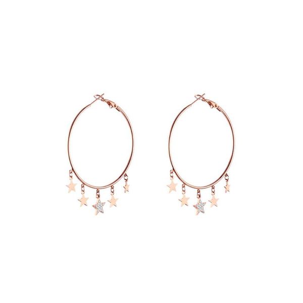 hoop & huggie big women's stainless steel earrings rose gold round multi stars charm ear jewelry accessories female 2021, Golden;silver
hoop & huggie big women's stainless steel earrings rose gold round multi stars charm ear jewelry accessories female 2021, Golden;silver