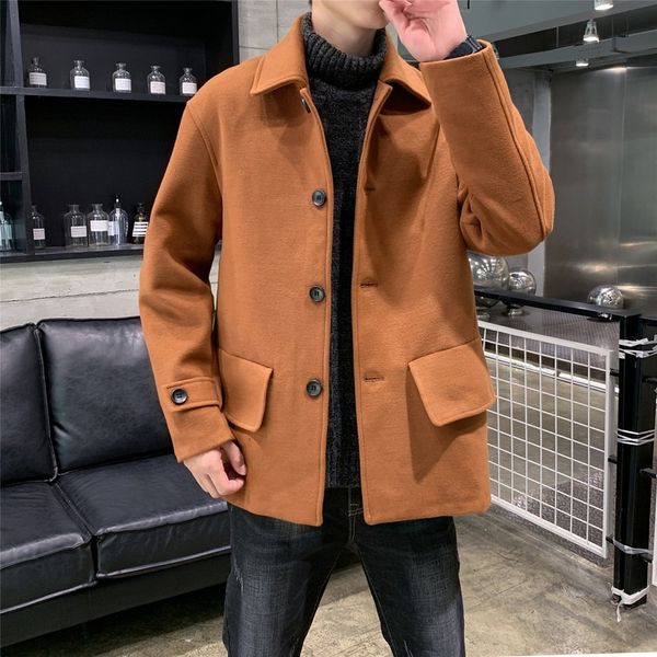 winter wool jacket men high-quality wool coat casual slim collar coat men's trench man parkas vintage casual fashion, Black 
winter wool jacket men high-quality wool coat casual slim collar coat men's trench man parkas vintage casual fashion, Black