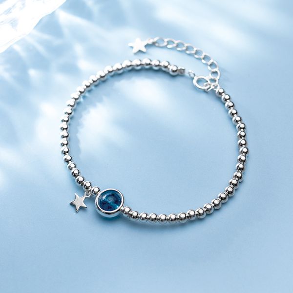 s925 sterling silver color star shape synthetic blue crystal smooth bead beads bracelet for women lady daughter jewelry gift, Golden;silver
s925 sterling silver color star shape synthetic blue crystal smooth bead beads bracelet for women lady daughter jewelry gift, Golden;silver