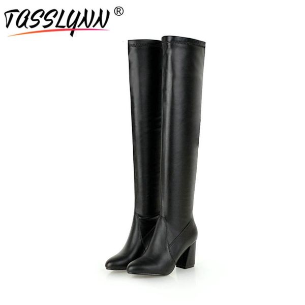 tasslynn 2020 soft pu women boots warm winter shoes women over the knee boots hoof heel white wedding shoe size 34-43, Black
tasslynn 2020 soft pu women boots warm winter shoes women over the knee boots hoof heel white wedding shoe size 34-43, Black