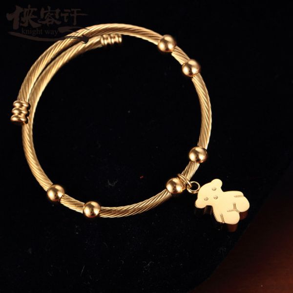 stainless steel jewelry lady bracelet accessories fashion bear titanium steel bracelet, Black
stainless steel jewelry lady bracelet accessories fashion bear titanium steel bracelet, Black