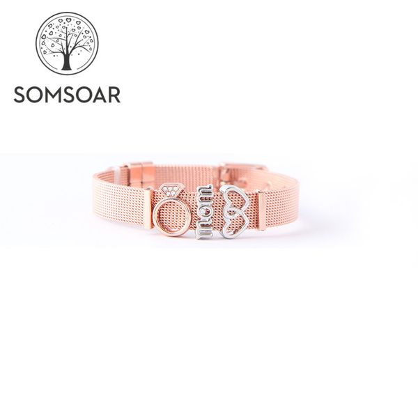 somsoar jewelry mother's day mesh keys bracelet set with double heart diy charms and stainless steel bracelet, Golden;silver
somsoar jewelry mother's day mesh keys bracelet set with double heart diy charms and stainless steel bracelet, Golden;silver