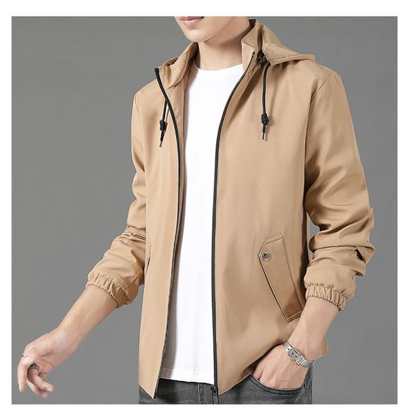 hooded with hat detachable men's jacket zipper 2020 spring and autumn fashion new arrival casual slim jacket men's windproof, Black;brown
hooded with hat detachable men's jacket zipper 2020 spring and autumn fashion new arrival casual slim jacket men's windproof, Black;brown