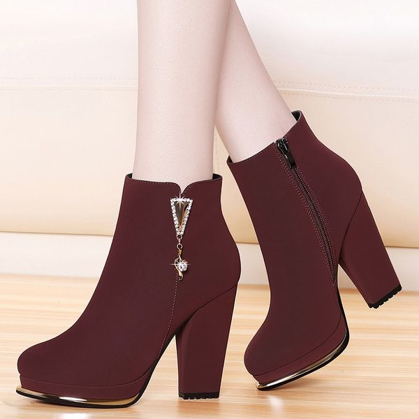 british style style martin shoes for women winter warm plush boots lady suede leather female heeled booties big size yg-b0045, Black
british style style martin shoes for women winter warm plush boots lady suede leather female heeled booties big size yg-b0045, Black