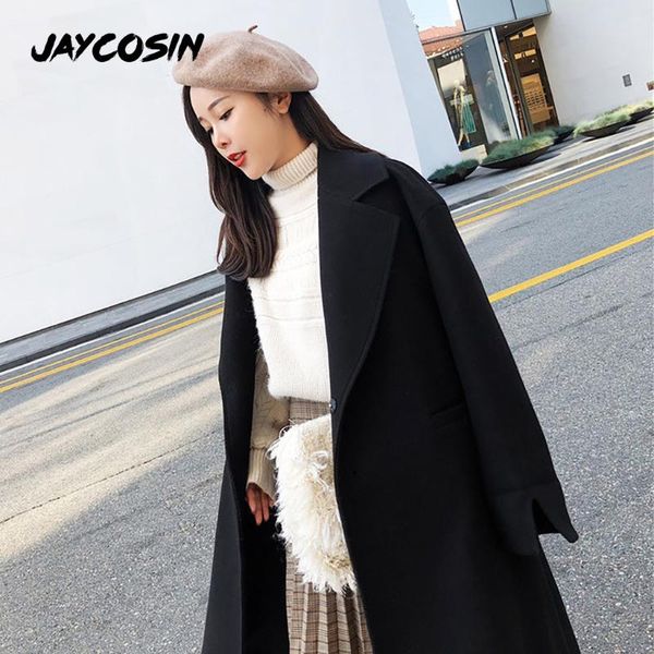 jaycosin 2020 women coat loose belt classic trench coat thicken warm woolen casaco femini blends female elegant plaszcze damskie, Black
jaycosin 2020 women coat loose belt classic trench coat thicken warm woolen casaco femini blends female elegant plaszcze damskie, Black