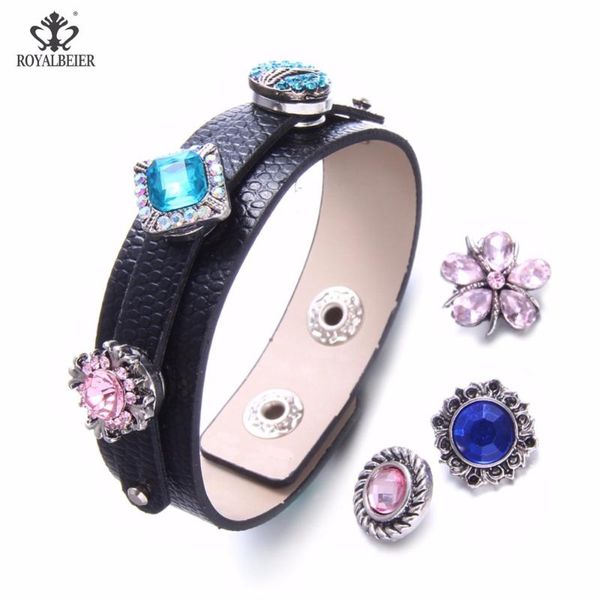 royalbeier leather bracelets female buckle punk clasp bangles fit 12mm snap button bracelet jewelry for women and men, Red;blue
royalbeier leather bracelets female buckle punk clasp bangles fit 12mm snap button bracelet jewelry for women and men, Red;blue