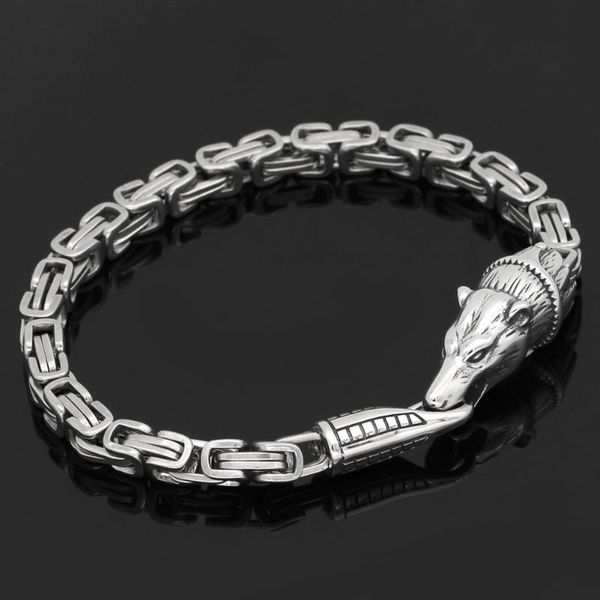 tennis men stainless steel nordic viking odin wolf king chain amulet bracelet -23cm, Golden;silver
tennis men stainless steel nordic viking odin wolf king chain amulet bracelet -23cm, Golden;silver