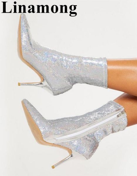 2020 silver and golg women boots pointed toe and thin high heel side zipper short long women shoes, Black
2020 silver and golg women boots pointed toe and thin high heel side zipper short long women shoes, Black