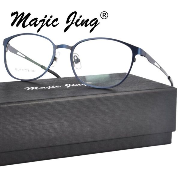 magic jing stainless steel rx optical frames myopia eyewear eyeglasses full rim prescription spectacles f3127, Black 
magic jing stainless steel rx optical frames myopia eyewear eyeglasses full rim prescription spectacles f3127, Black