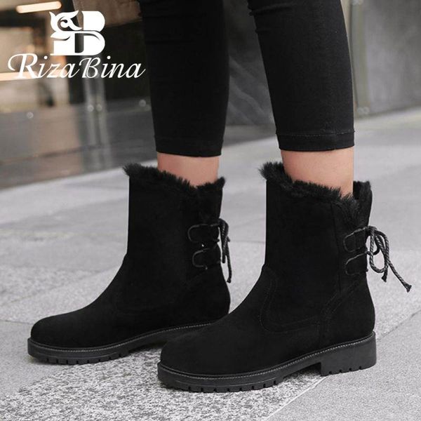 rizabina ankle boots for women warm plush fur winter flats shoes women back strap casual cotton footwear snow boots size 31-43, Black
rizabina ankle boots for women warm plush fur winter flats shoes women back strap casual cotton footwear snow boots size 31-43, Black