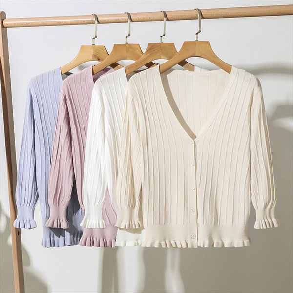 women short cardigan autumn summer thin coat sweater outside summer sunscreen v neck women clothing 2019 off shoulder sweaters, White;black
women short cardigan autumn summer thin coat sweater outside summer sunscreen v neck women clothing 2019 off shoulder sweaters, White;black