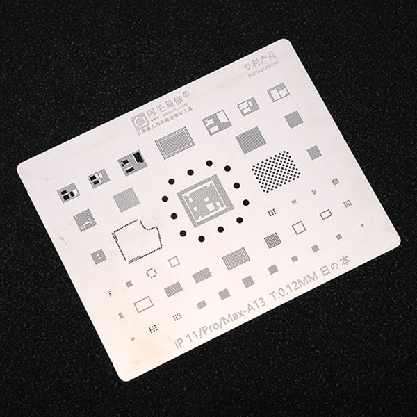 bga reballing stencil for 11/pro/max a13 cpu nand flash ic chip stainless steel net reballing plate template
bga reballing stencil for 11/pro/max a13 cpu nand flash ic chip stainless steel net reballing plate template