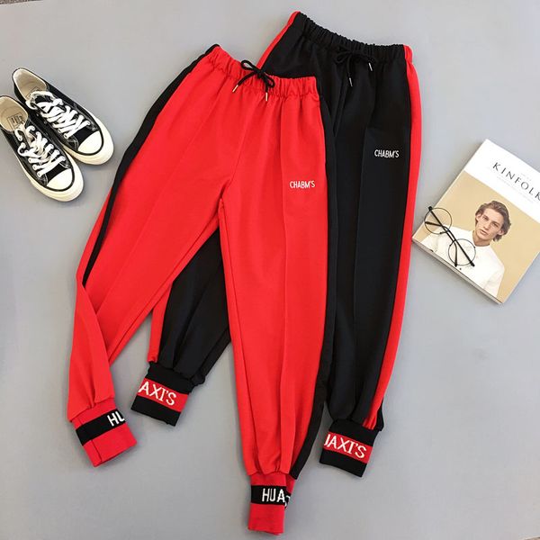 women jogger pants 2020 new spring and autumn casual female ankle-length pants student teenager girls black red n40, Black;white
women jogger pants 2020 new spring and autumn casual female ankle-length pants student teenager girls black red n40, Black;white
