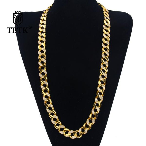 tbtk gold micro-inlaid rhinestone necklace beautiful crystal cuban chain link necklace heavy punk style for man hiphop, Silver
tbtk gold micro-inlaid rhinestone necklace beautiful crystal cuban chain link necklace heavy punk style for man hiphop, Silver