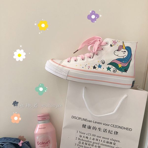 unicorn women vulcanize high canvas girls sneakers pink harajuku hand-painted cloth shoes y200801, Black
unicorn women vulcanize high canvas girls sneakers pink harajuku hand-painted cloth shoes y200801, Black