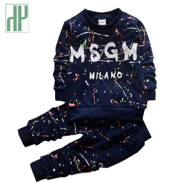 hh toddler outfits boys clothes autumn winter kids tracksuit clothes hooded+pant children clothing suit for boys sets 2 3 4 year, White