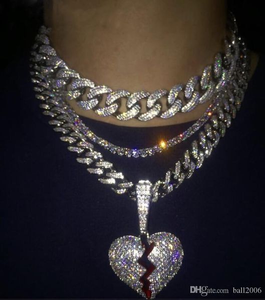 hip hop jewelry with zircon iced out chains vintage high grade love heart pendant necklace stainless steel jewelry wholesale mens necklace, Silver
hip hop jewelry with zircon iced out chains vintage high grade love heart pendant necklace stainless steel jewelry wholesale mens necklace, Silver
