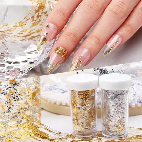 nail art gold silver glitter silk foil fragments manicure uv gel polish glitter decoration laser charm decal decor, Silver;gold
nail art gold silver glitter silk foil fragments manicure uv gel polish glitter decoration laser charm decal decor, Silver;gold