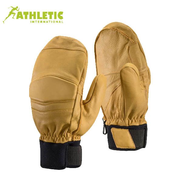 cowhide leather mens women sports warm snow ski mittens and gloves, Blue;gray