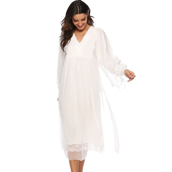 double layer mesh nightdress lace hanfu pajamas soft loose home clothes evening dress available party dress wholesale, Black;red
double layer mesh nightdress lace hanfu pajamas soft loose home clothes evening dress available party dress wholesale, Black;red