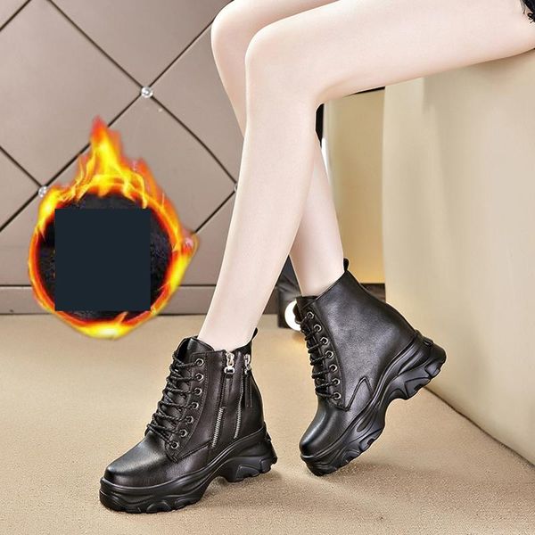 women's shoes autumn and winter new wild increase thick platform short boots high-heeled wedge with martin single boots, Black
women's shoes autumn and winter new wild increase thick platform short boots high-heeled wedge with martin single boots, Black