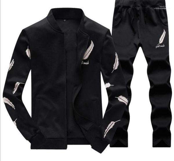 clothing sets fashion feather design printed suits mens baseball jacket pants tracksuits sports teenager, Gray
clothing sets fashion feather design printed suits mens baseball jacket pants tracksuits sports teenager, Gray