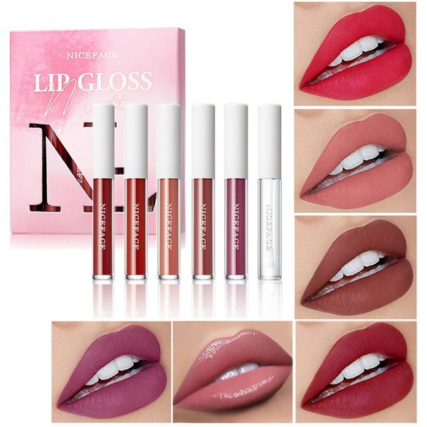 6pcs matte velvet lip gloss+ set liquid lipstick moisturizing smooth waterproof lip gloss base for women new arrival
6pcs matte velvet lip gloss+ set liquid lipstick moisturizing smooth waterproof lip gloss base for women new arrival