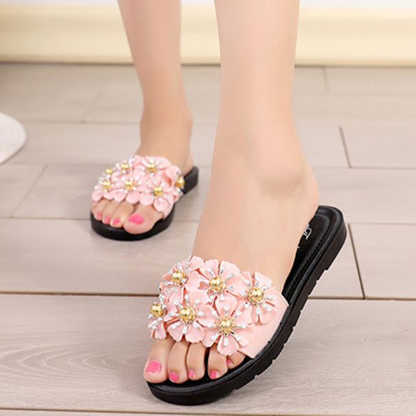casual beach women slippers sandals 2020 string bead flowers flat shoes women summer sweet basic slippers, Black
casual beach women slippers sandals 2020 string bead flowers flat shoes women summer sweet basic slippers, Black