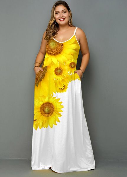 2020 elegant knitted stretching fabric perfect fit v neck one piece big size woman sun flower print casual dress, Black;gray
2020 elegant knitted stretching fabric perfect fit v neck one piece big size woman sun flower print casual dress, Black;gray