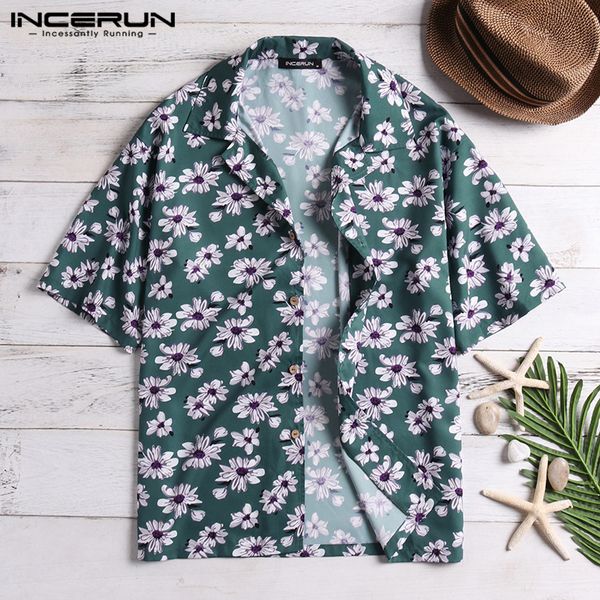 incerun summer men hawaiian shirt flower print short sleeve button loose blouse fashion tropical beach shirts men camisa 2020, White;black
incerun summer men hawaiian shirt flower print short sleeve button loose blouse fashion tropical beach shirts men camisa 2020, White;black