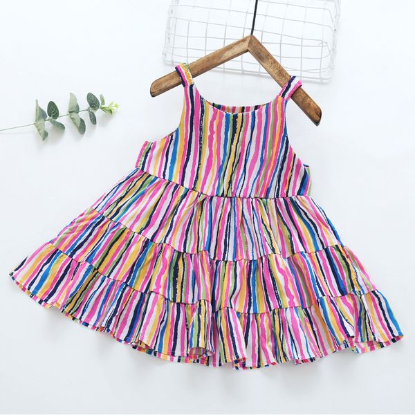 1 2 3 4 5 years kids baby girl sleeveless rainbow stripes dress casual girl party princess dress summer girl outfits, Red;yellow
1 2 3 4 5 years kids baby girl sleeveless rainbow stripes dress casual girl party princess dress summer girl outfits, Red;yellow