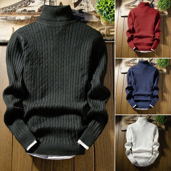 men's winter warm cotton bottoming sweater high neck elasticity twist pullover jumper knit turtleneck heavy sweaters, White;black
men's winter warm cotton bottoming sweater high neck elasticity twist pullover jumper knit turtleneck heavy sweaters, White;black