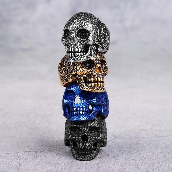 stainless steel gothic skull bones men rings vintage carving domineering gothic rock biker for male men boy fashion jewelry gift, Golden;silver
stainless steel gothic skull bones men rings vintage carving domineering gothic rock biker for male men boy fashion jewelry gift, Golden;silver