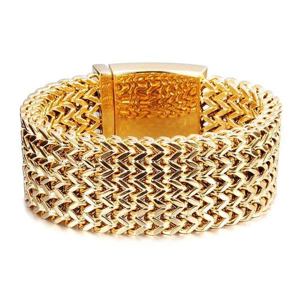 never fade gold color thick stainless steel bracelet jewelry fashion decoration lxh, Black
never fade gold color thick stainless steel bracelet jewelry fashion decoration lxh, Black