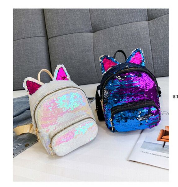 Women Mini PU Leather Girls Travel Rucksack Shoulder Bag Cat Ear Sequin Backpack For Girl Summer Travelling Bags
Women Mini PU Leather Girls Travel Rucksack Shoulder Bag Cat Ear Sequin Backpack For Girl Summer Travelling Bags