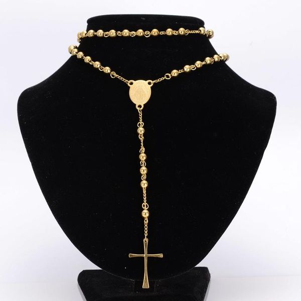 chains tisnium crucifix pendant woman's necklace stainless steel long chain round bead sweater gift wholesale, Silver
chains tisnium crucifix pendant woman's necklace stainless steel long chain round bead sweater gift wholesale, Silver