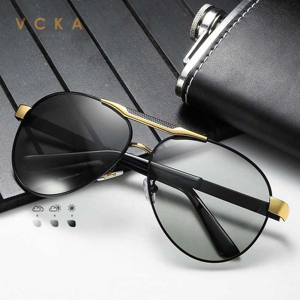 vcka discoloration men sunglasses pilot polarized lens brand driving designer alloy frame male sun glasses uv400, White;black
vcka discoloration men sunglasses pilot polarized lens brand driving designer alloy frame male sun glasses uv400, White;black