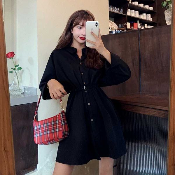 casual dresses nus area b to accept the design feels niche couture show thin waist long sleeve shirt dress female temperament, Black;gray
casual dresses nus area b to accept the design feels niche couture show thin waist long sleeve shirt dress female temperament, Black;gray
